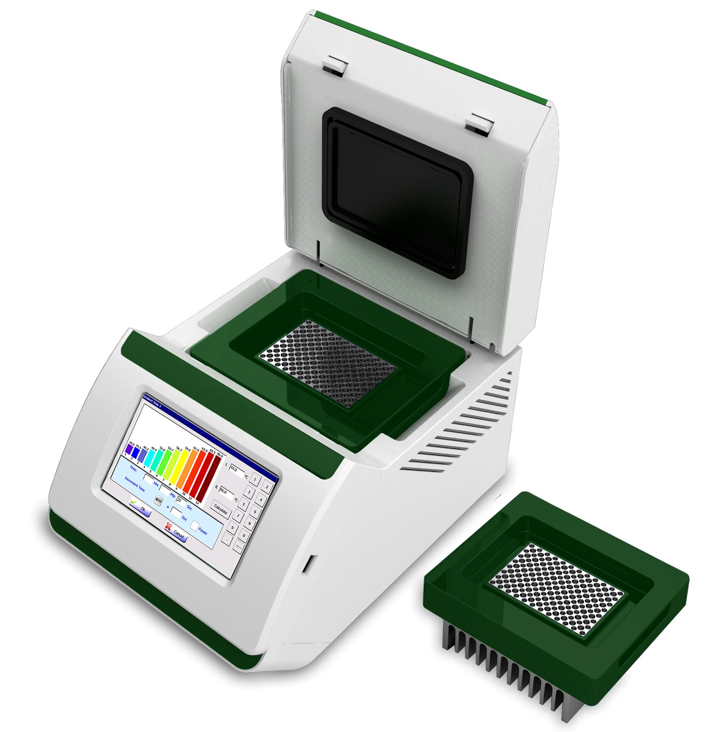 Rápida máquina termocicladora de PCR con pantalla táctil COVID 19 en tiempo real de 96 pozos